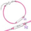 Bracciale Argento Bimba Cordoncino Rosa Elefantino