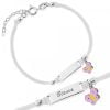 Bracciale Argento Bimba Farfalla White