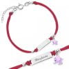 Bracciale Argento Bimba Cordoncino Rosso Elefantino