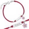 Bracciale Argento Bimba Cordoncino Rosso Gaillardia