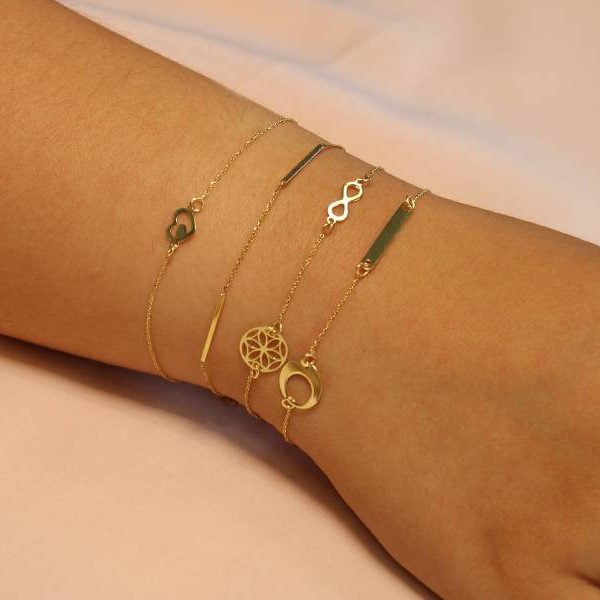 Bracciale in Oro Cuore Doppio