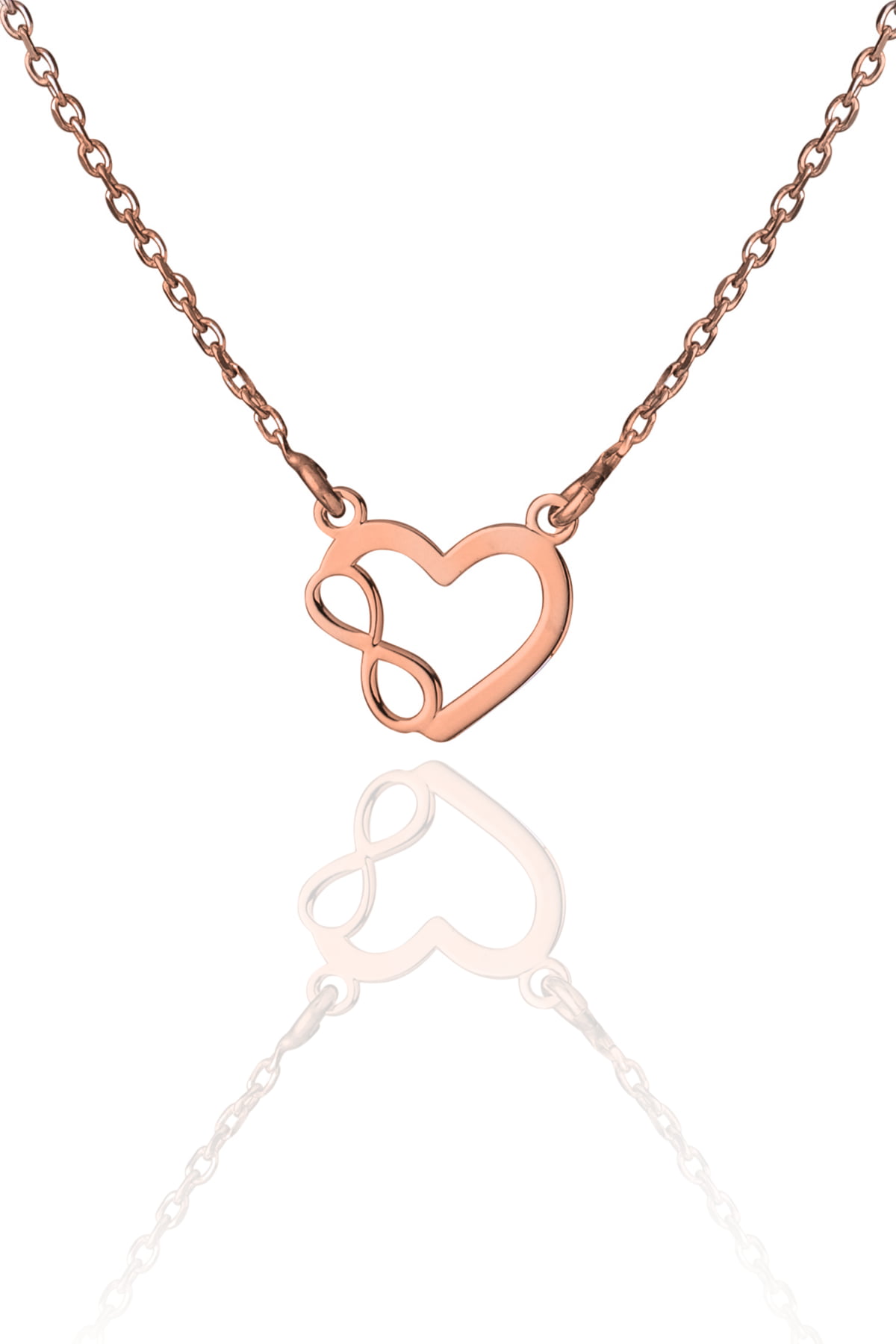 Collana in Argento Rosè Infinity Love