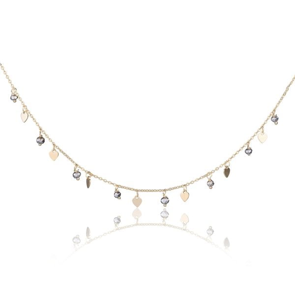 Collana in Argento Cuori e Palline