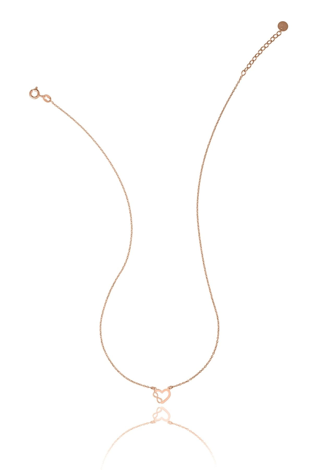 Collana in Argento Rosè Infinity Love