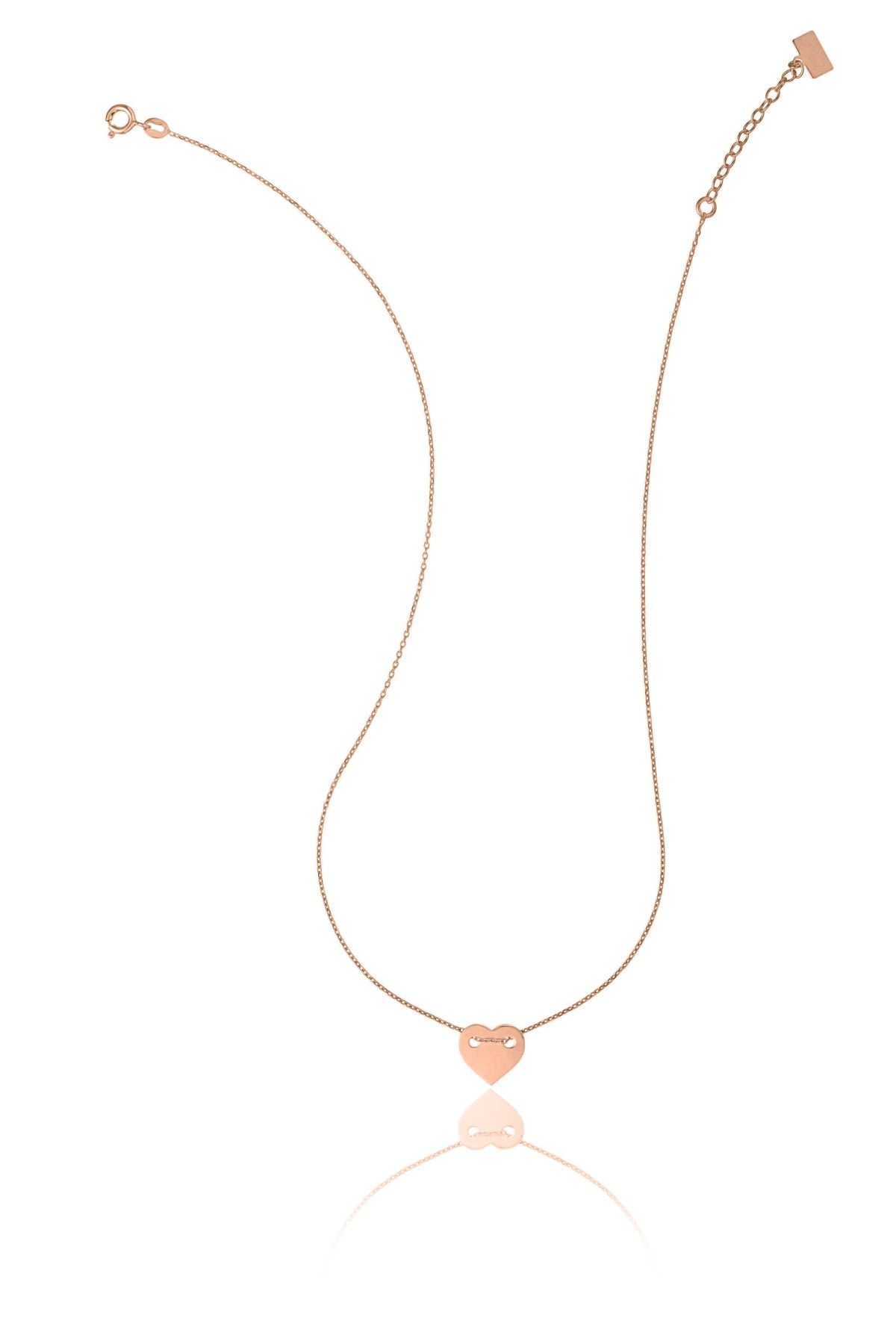 Collana in Argento Rosè Cuore Passante