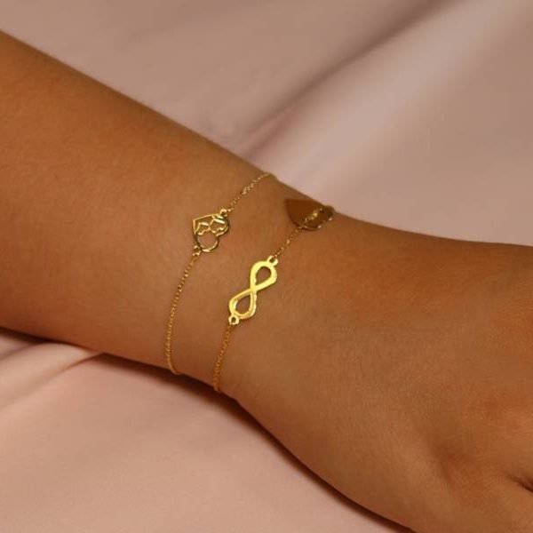 Bracciale Argento Infinito e Cuore Passante Rosè