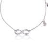 Bracciale Argento Forzatina Infinito Strass Rodiato