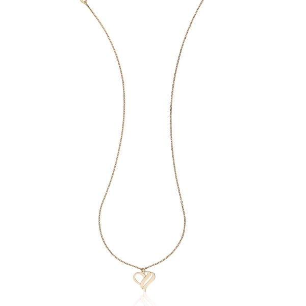 Collana Ciondolo in Argento Dorata Cuore ZigZag