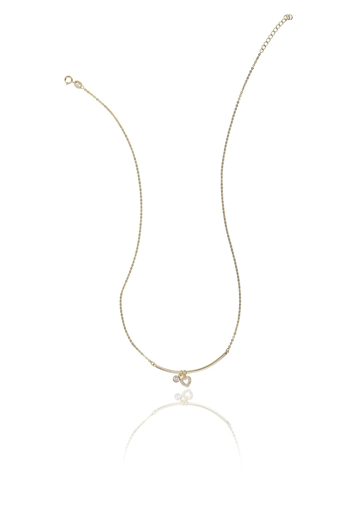 Collana in Argento Linea Cuore Brillante