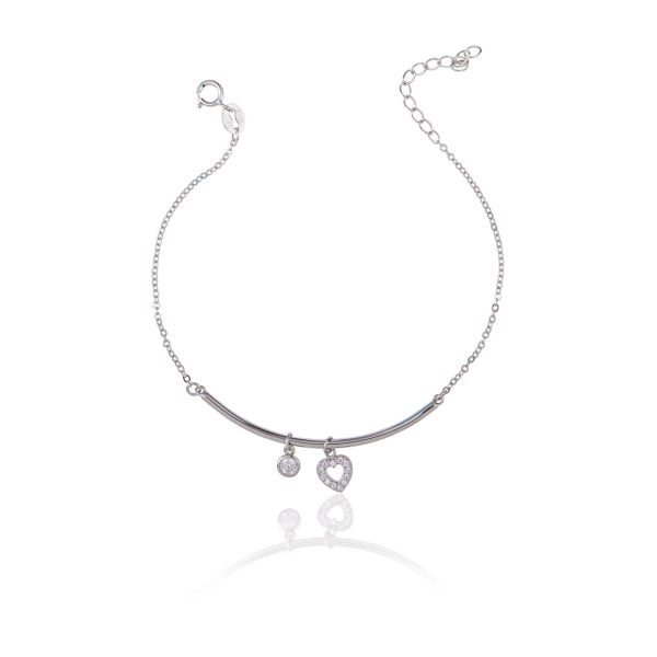 Bracciale in Argento Linea Cuore Brillante