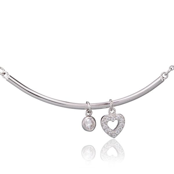 Bracciale in Argento Linea Cuore Brillante