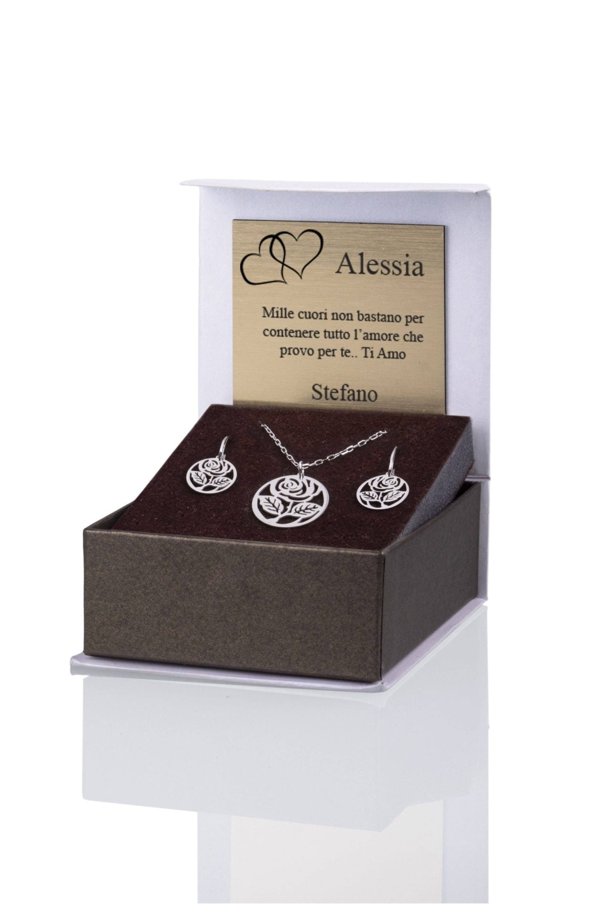 Set de roses en rhodium