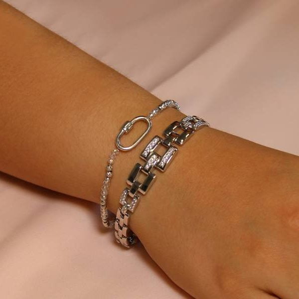 Bracciale con Sfere, Pietrine ed Ellisse