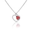 Collana con Cuore e Coccinella Rodiata