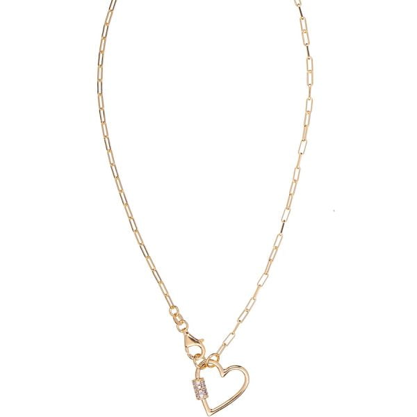 Choker Dorato Cuore con Zirconi