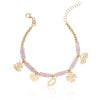 Bracciale Fantasia Dorato Anellini Rosa