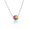 Collana con Fiore Arcobaleno