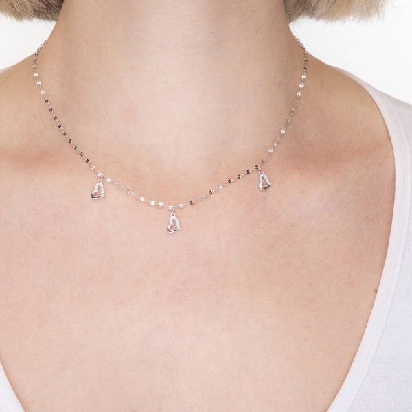 Collana con Tre Cuori Appesi