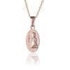 Collana Comunione Cresima per Bimbo Medaglia Rose' Ovale