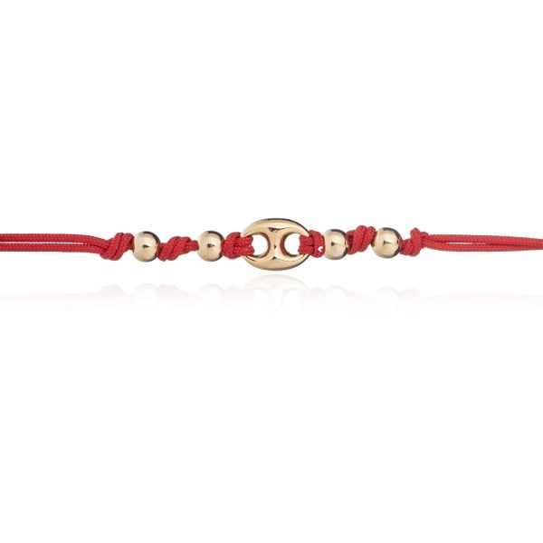 Bracciale Marina Rosso Dorato con Palline