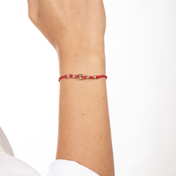 Bracciale Marina Rosso Dorato con Palline