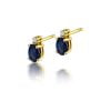 Orecchini in Oro 14kt con Zaffiro 0,70 ct e Diamante 0,03 ct