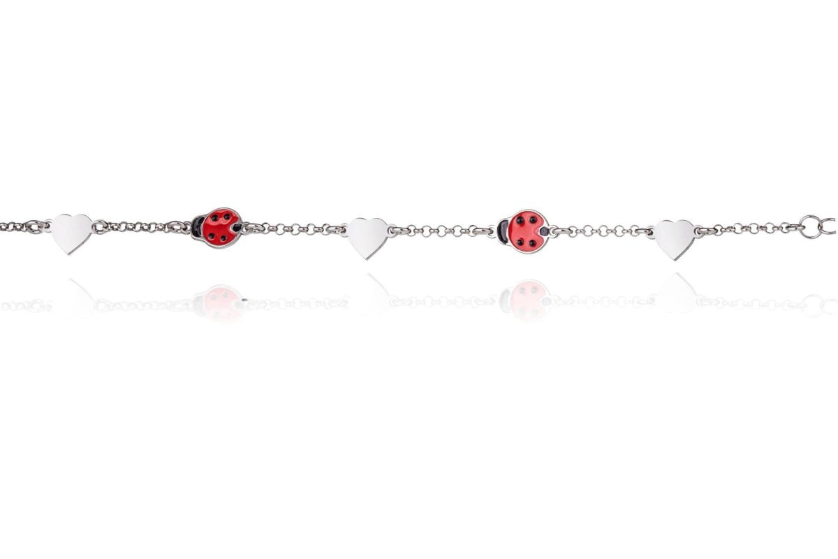 Bracciale con Coccinelle e Cuori