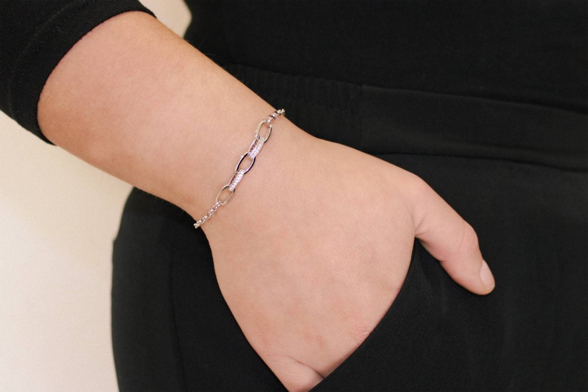 Bracciale Jay con Zirconi Bianchi