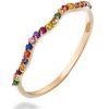 Anillo Multicolor de Oro y Circonitas Kendall