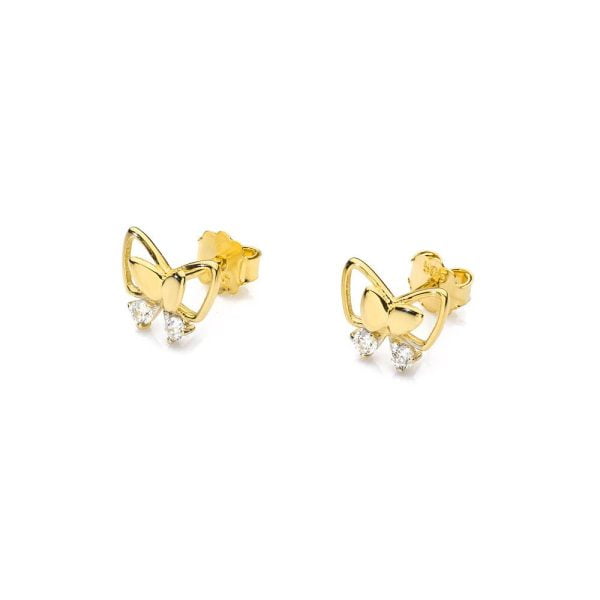 Orecchini Farfalla in Oro con Diamante 0,08 ct