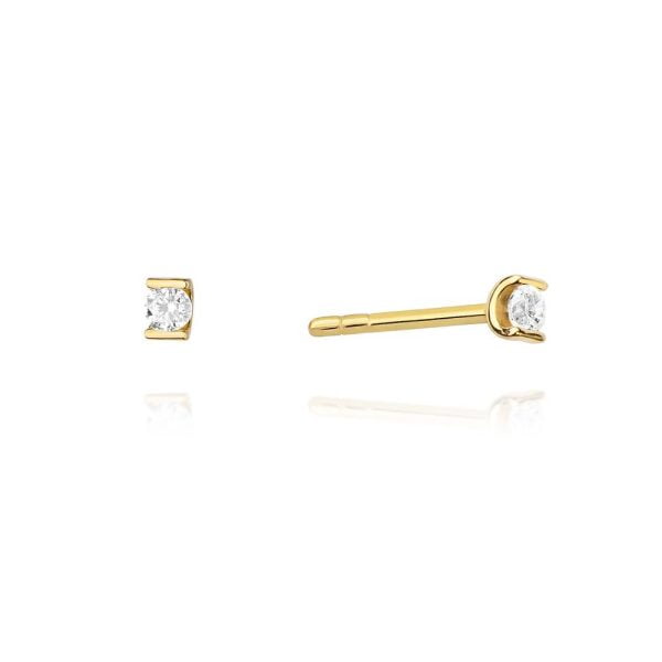 Orecchini in Oro con Diamante 0,08 ct