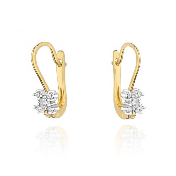 Orecchini in Oro con Diamante 0,18 ct