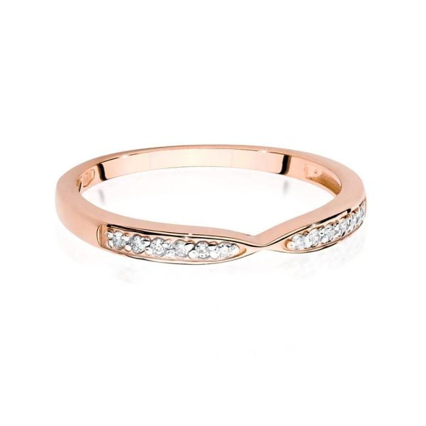 Anello Riviera Infinity in Oro Rosa e Diamanti