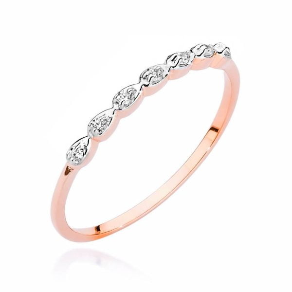 Anello Embrace in Oro Rosa e Diamanti