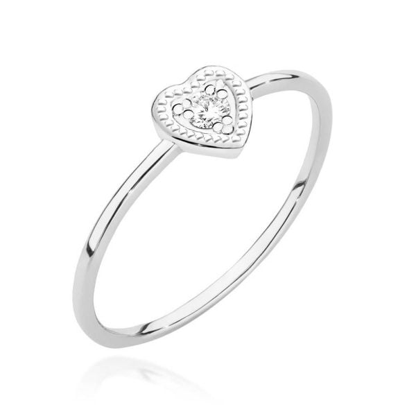 Anello in Oro Tiny Heart con Diamanti