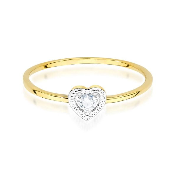 Anello in Oro Tiny Heart con Diamanti