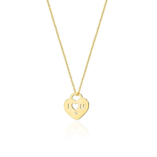 Collana in Oro Love U con Diamanti