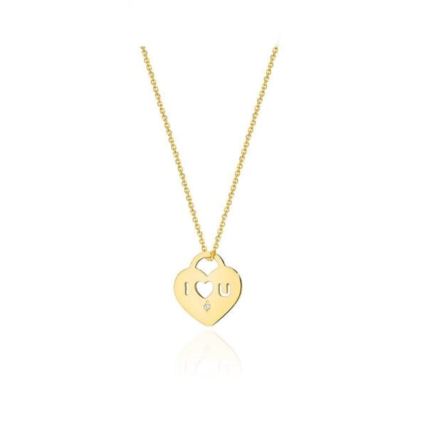 Collana in Oro Love U con Diamanti