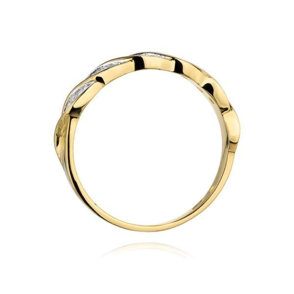 Anello in Oro Twist con Diamanti