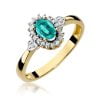 Anello Smeraldo Blur con Cuori