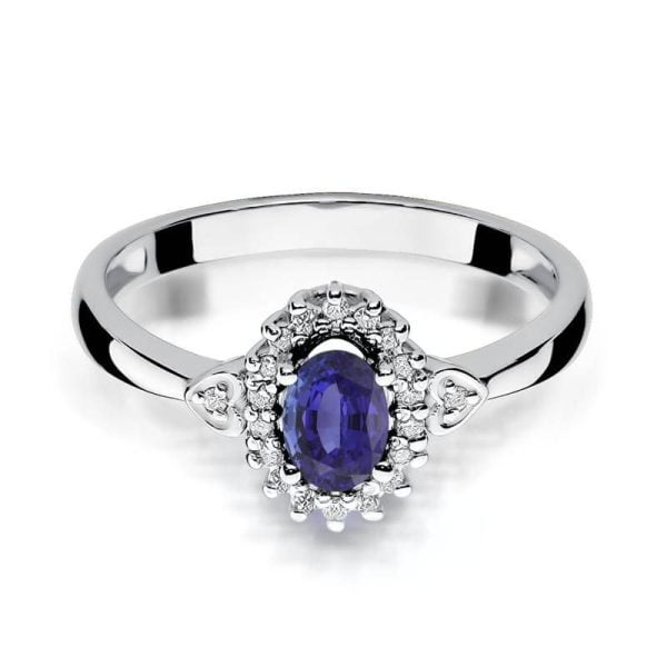 Anello Tanzanite Blur con Cuori