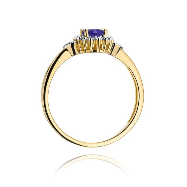 Anello Tanzanite Blur con Cuori