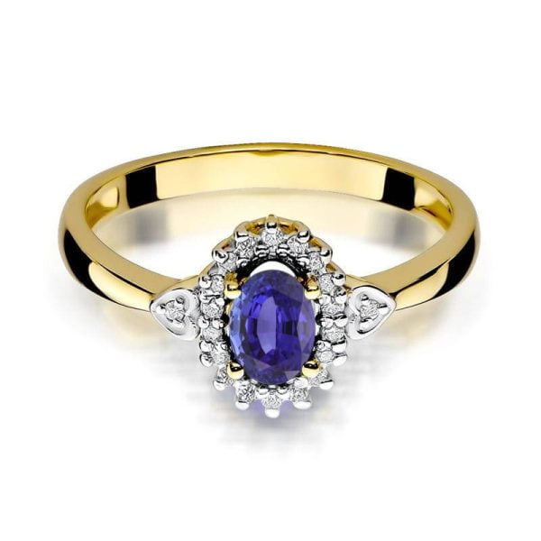 Anello Tanzanite Blur con Cuori