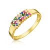 Bague Shine Multicolore en or et zircons