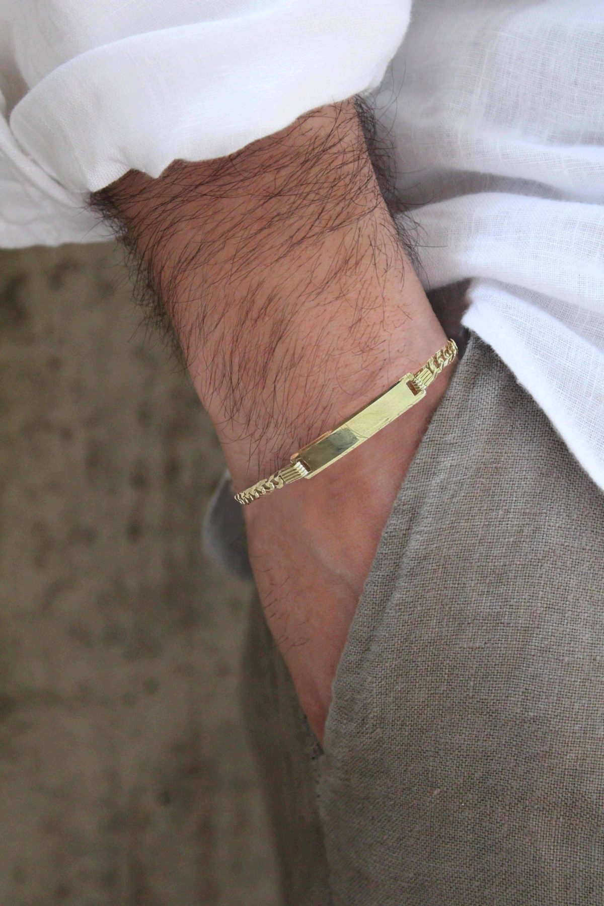 Bracciale Targa con Piastrina