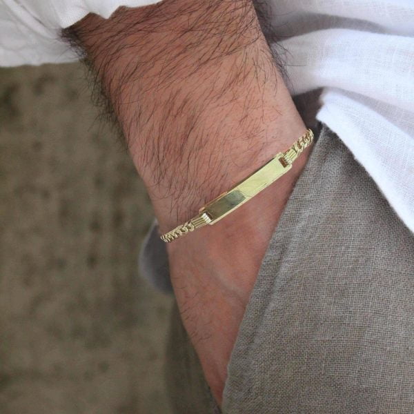 Bracciale Targa con Piastrina