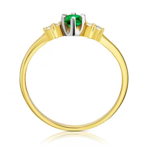 Anello in Oro Gear Verde