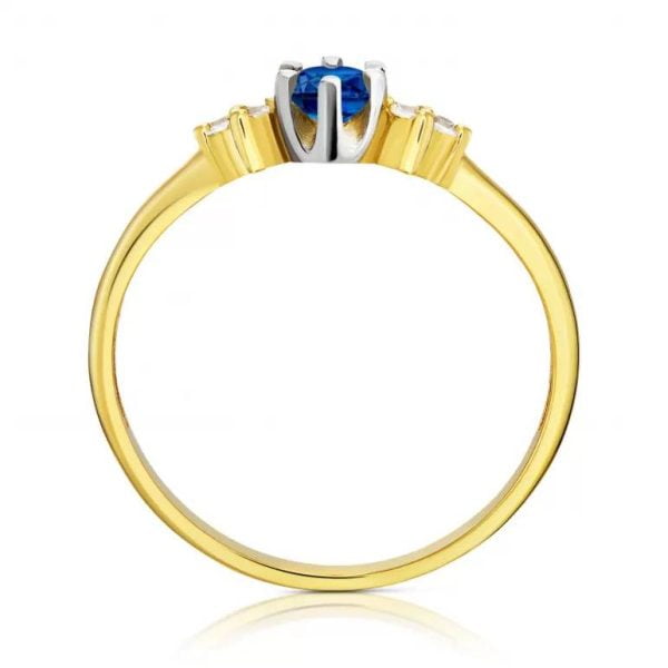 Anello in Oro Gear Blu