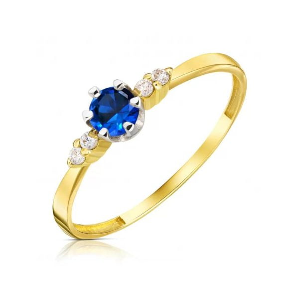 Anello in Oro Gear Blu