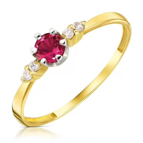 Anello in Oro Gear Rosso